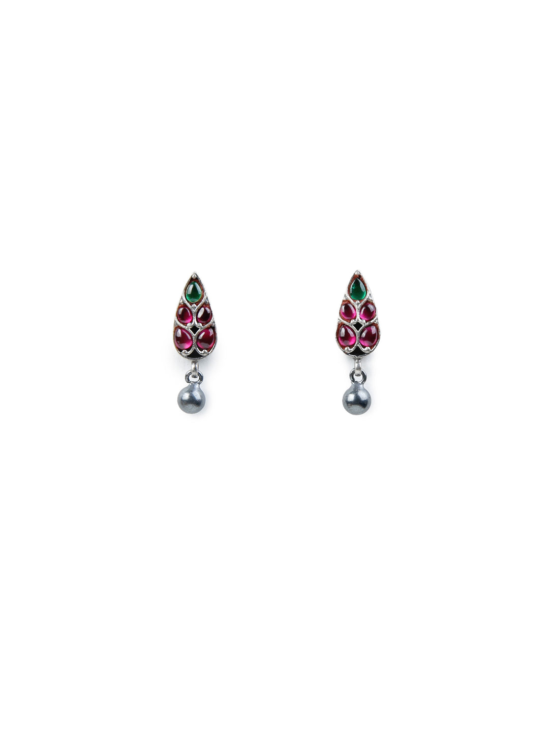 Ragini Stud-925 silver (oxidized)-Earring