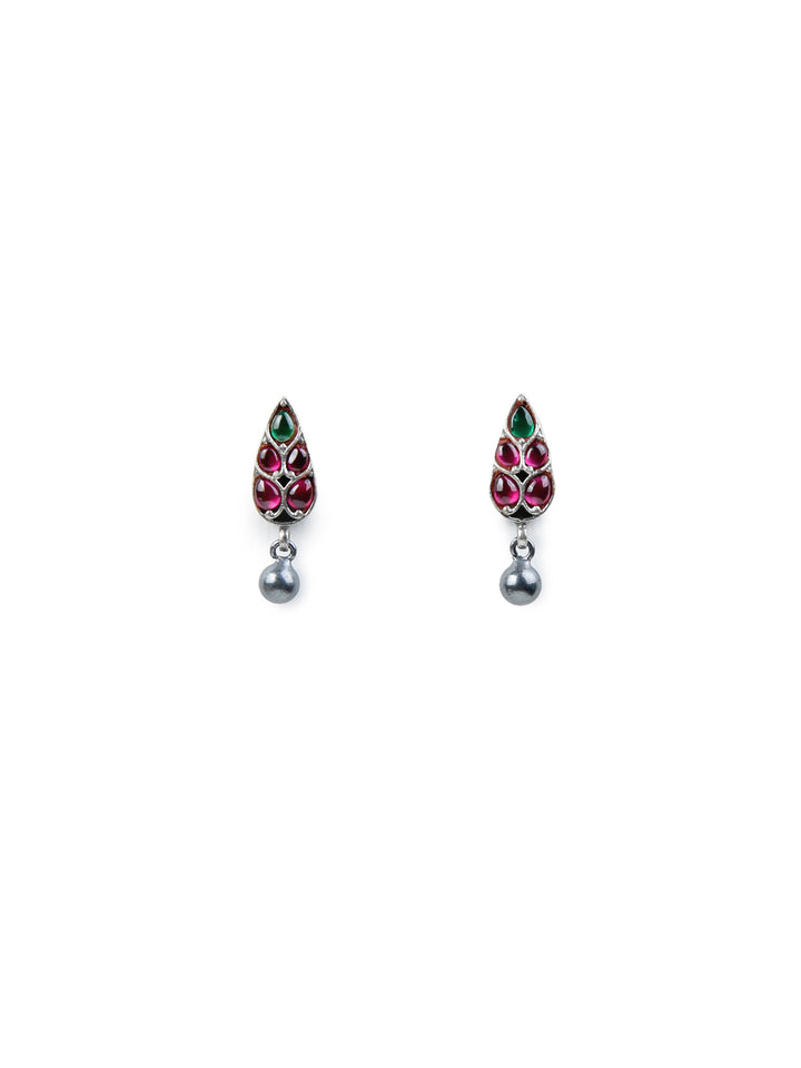 Ragini Stud-925 silver (oxidized)-Earring