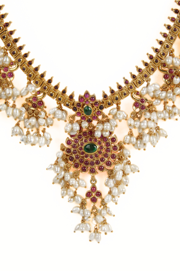 Ragini Necklace - 925 silver gold polish