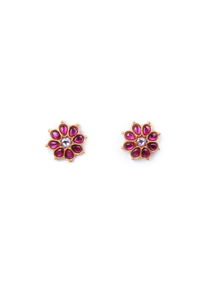 Raka Stud - 925 silver gold polish