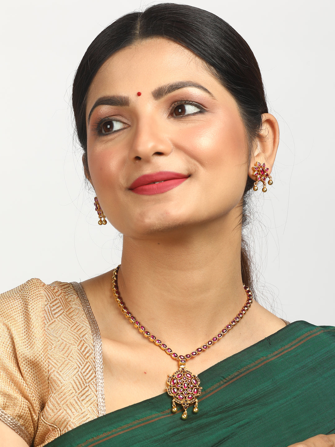 Raksa Necklace - 925 silver gold polish