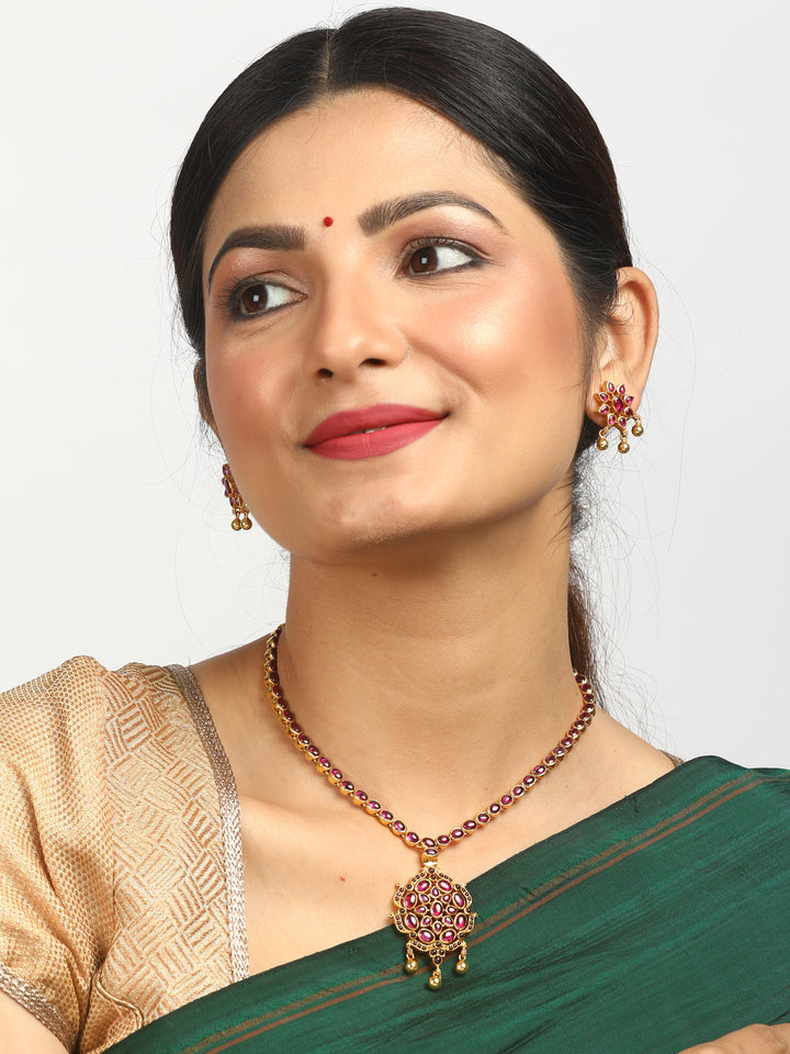 Raksa Necklace - 925 silver gold polish