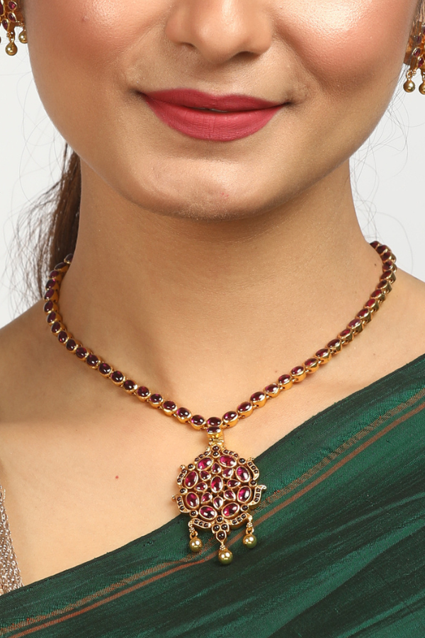Raksa Necklace - 925 silver gold polish