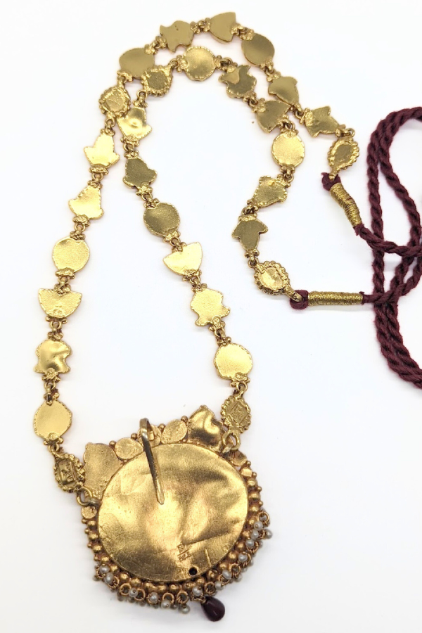 Rama Pattabhishekam Necklace - 925 Silver gold polish
