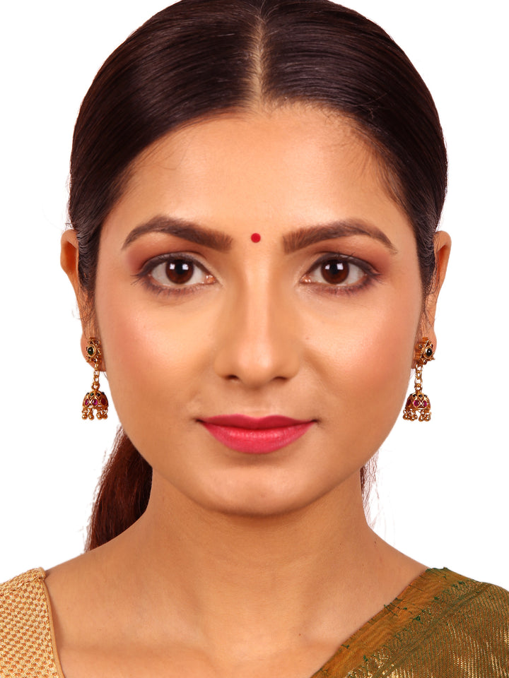 Rayna detachable jhumka - 925 silver gold polish