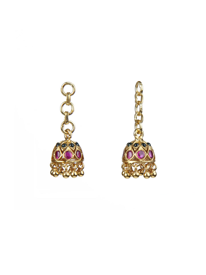 Rayna detachable jhumka - 925 silver gold polish