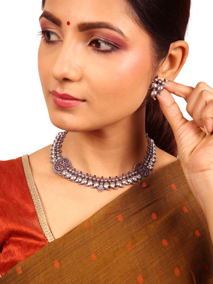 Ridhi Necklace - 925 oxidized silver