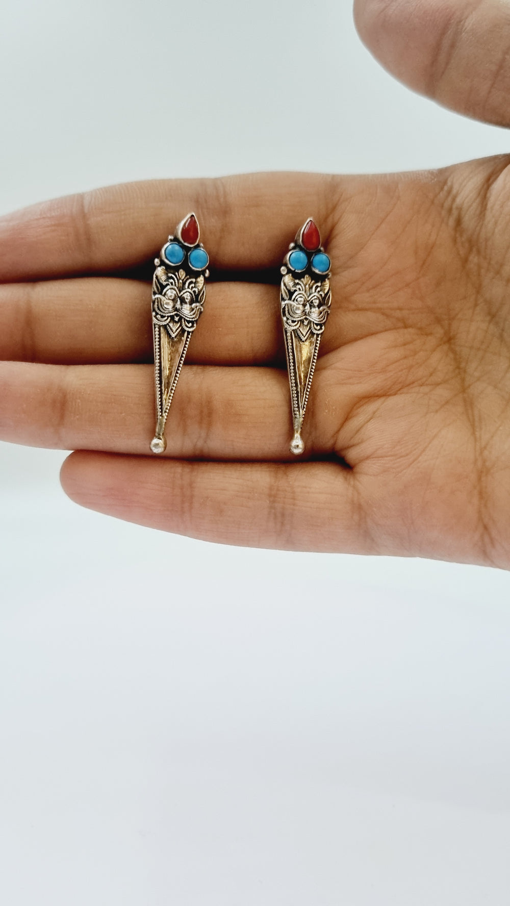 Sterling silver jewelry, Silver earring, Silver stud, Unique collection, Daily wear, Navarathri, Christmas