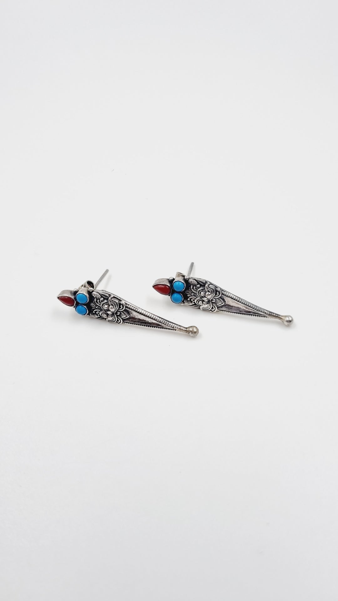 Sterling silver jewelry, Silver earring, Silver stud, Unique collection, Daily wear, Navarathri, Christmas