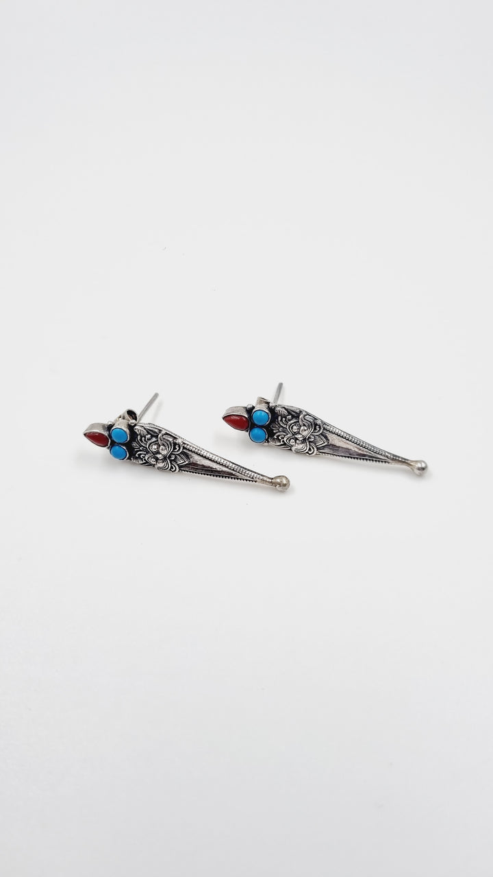 Sterling silver jewelry, Silver earring, Silver stud, Unique collection, Daily wear, Navarathri, Christmas