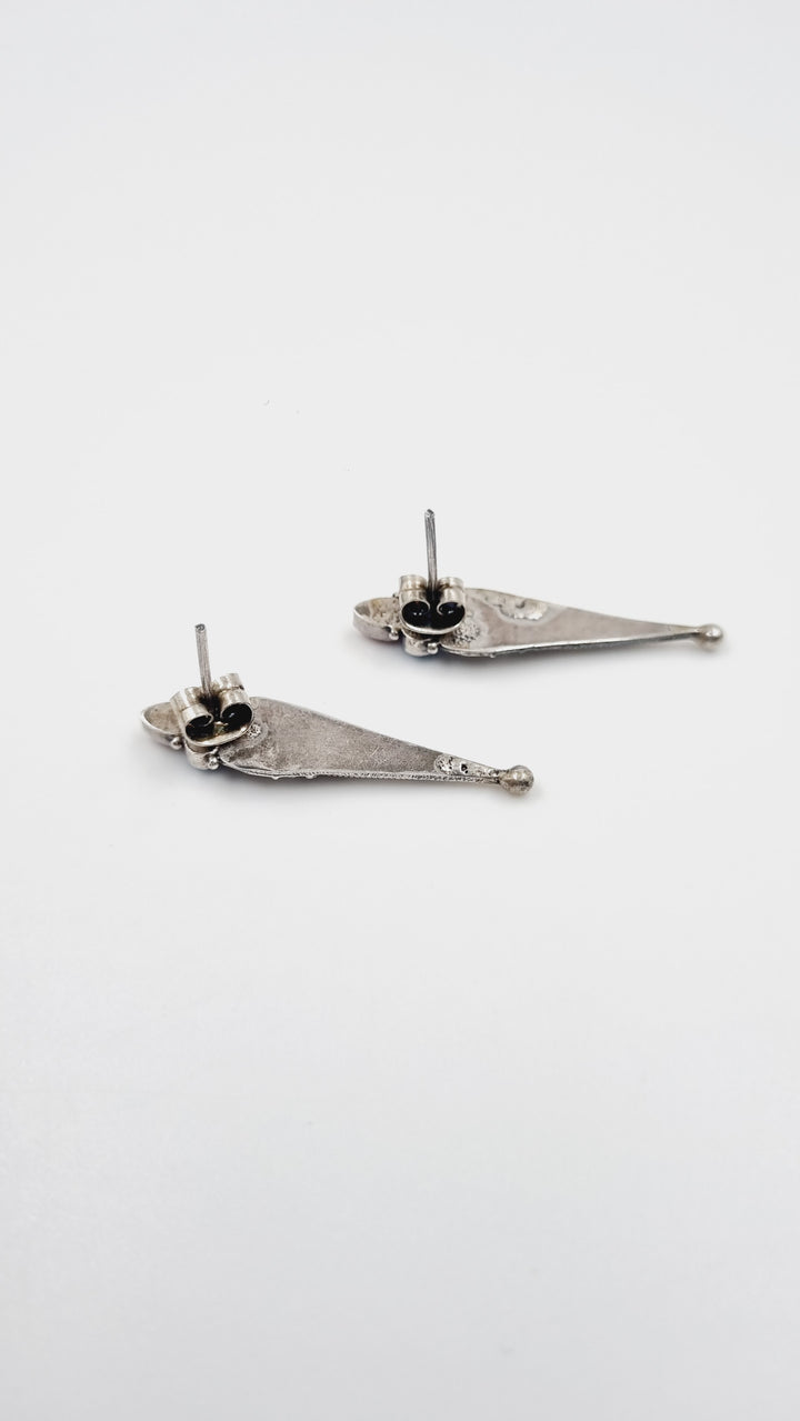 Sterling silver jewelry, Silver earring, Silver stud, Unique collection, Daily wear, Navarathri, Christmas