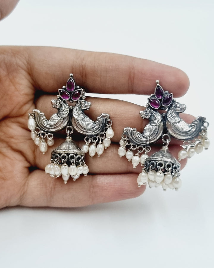 Sterling silver earring, 925 silver jewelry, Daily wear, Festival collections, Navarathri collections, Christmas, Gifts