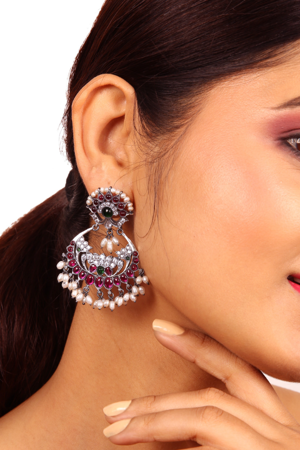 Rinu Chaandbali - 925 silver oxidized