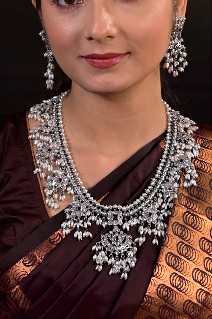 Riti Guttapusalu necklace - 925 silver oxidized