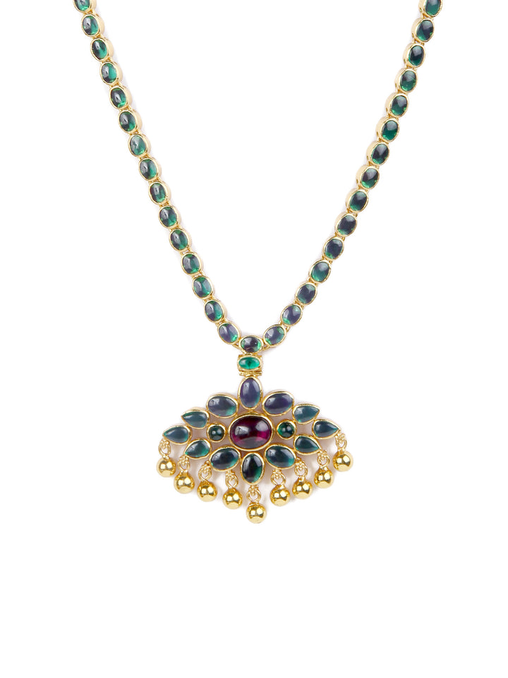 Ritu Reversible Necklace - 925 silver gold polish