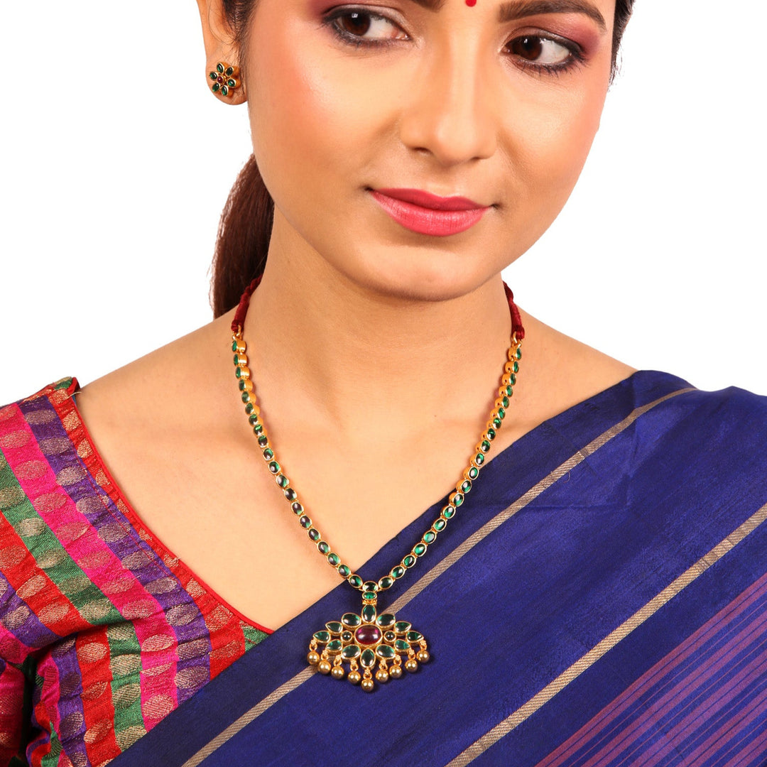 Ritu Reversible Necklace - 925 silver gold polish
