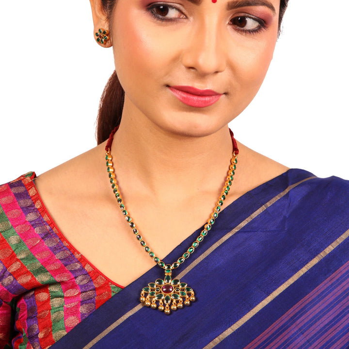 Ritu Reversible Necklace - 925 silver gold polish
