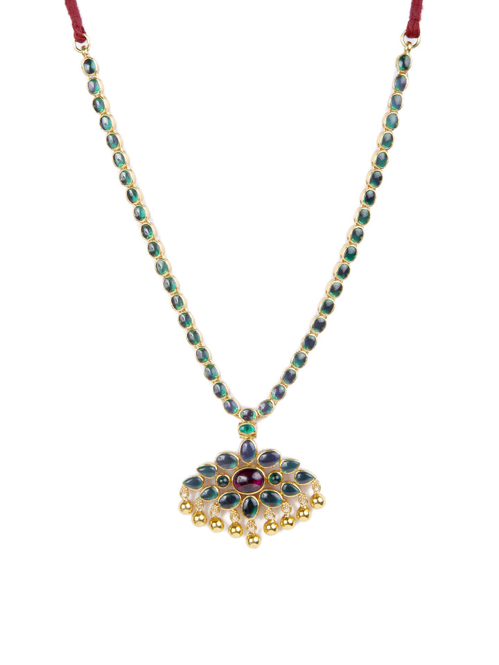 Ritu Reversible Necklace - 925 silver gold polish