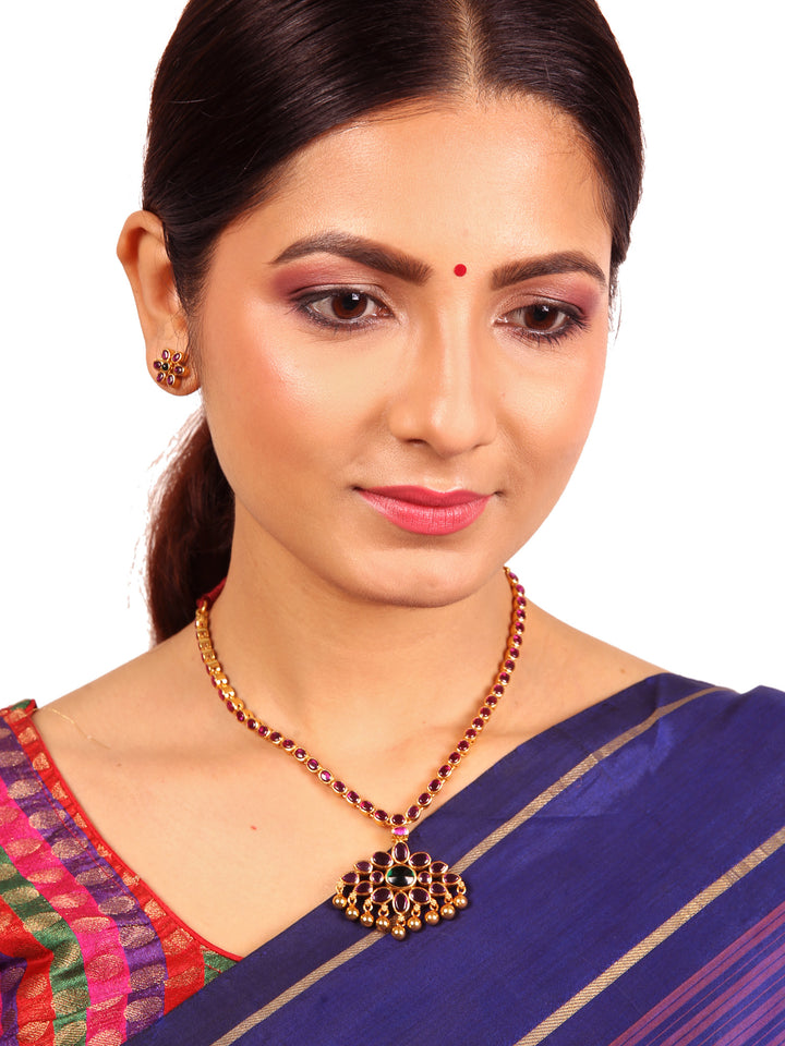 Ritu Reversible Necklace - 925 silver gold polish