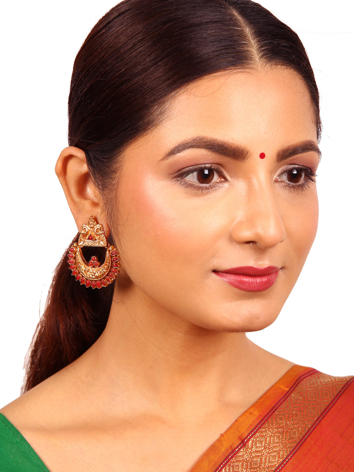 Riya Chaandbali Earring - 925 silver gold polish