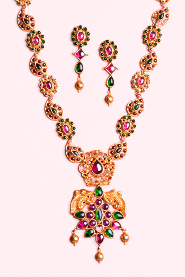 Sahana Necklace - 925 silver gold polish