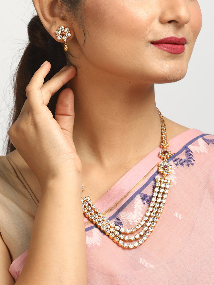 Sajitha Reversible Necklace - 925 silver gold polish