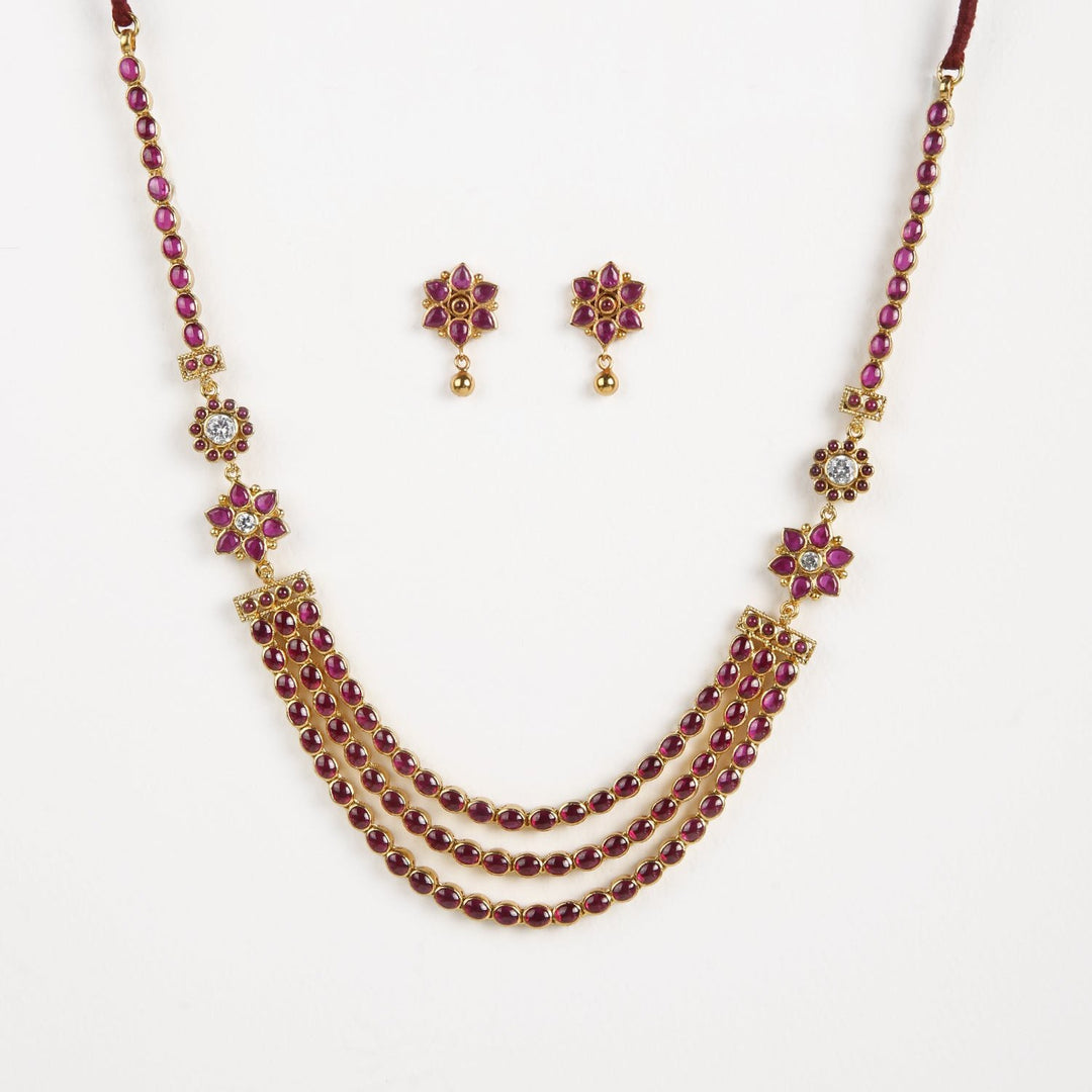 Sajitha Reversible Necklace - 925 silver gold polish