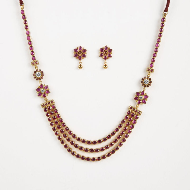 Sajitha Reversible Necklace - 925 silver gold polish