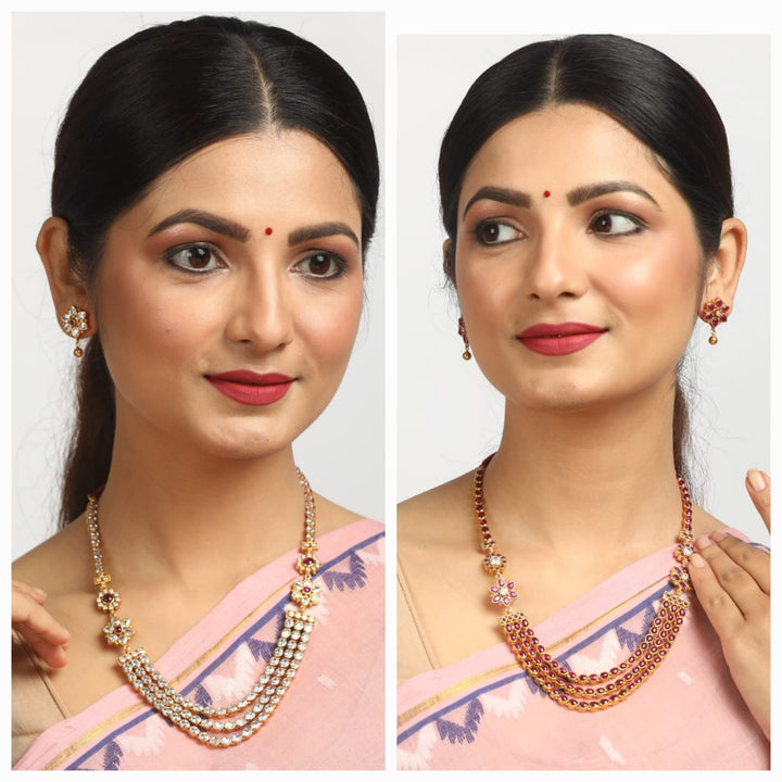Sajitha Reversible Necklace - 925 silver gold polish