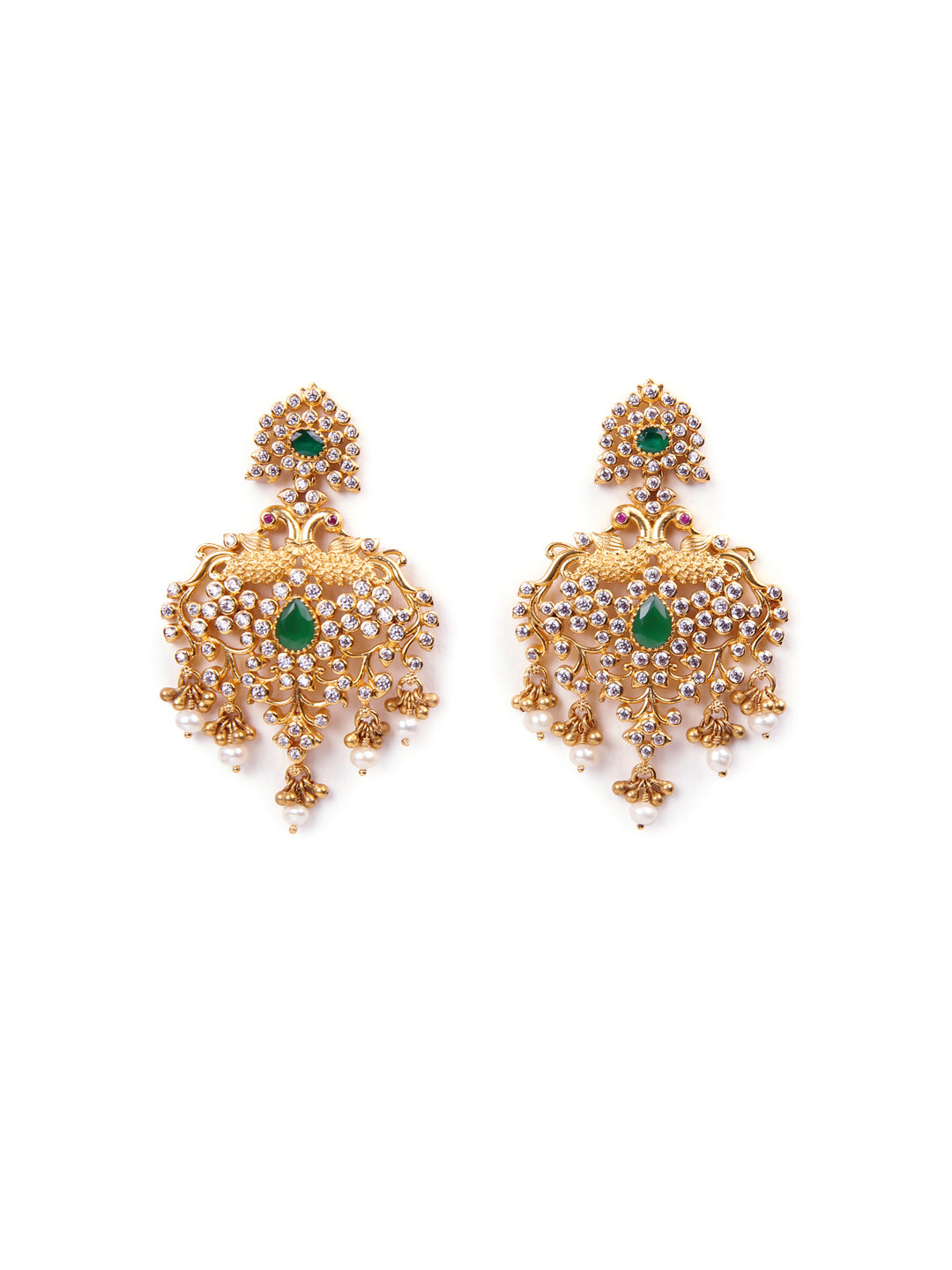 Sapathikah Earring - 925 silver gold polish
