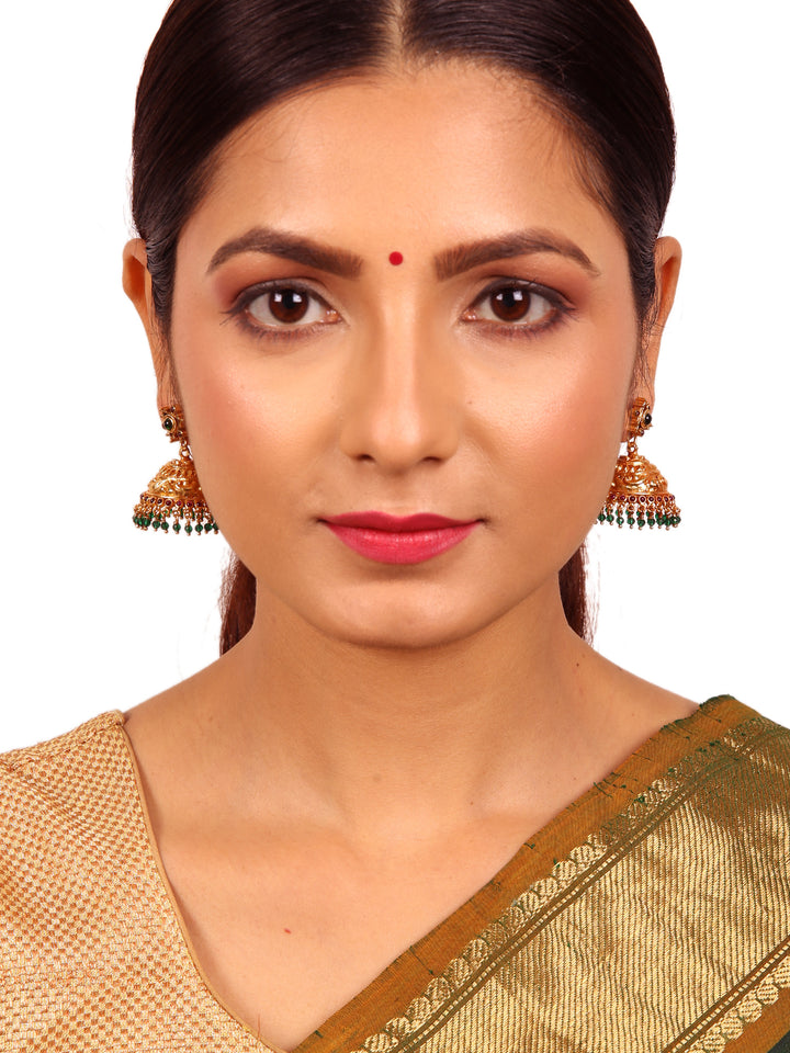 Sayli detachable jhumka - 925 silver gold polish