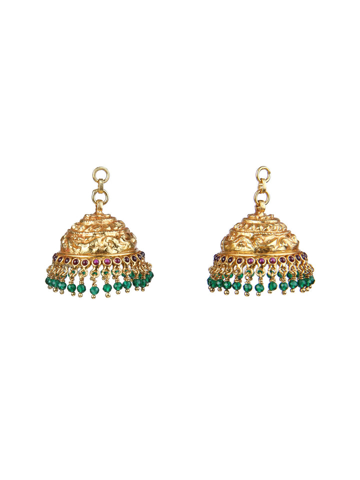 Sayli detachable jhumka - 925 silver gold polish