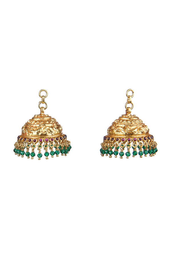 Sayli detachable jhumka - 925 silver gold polish