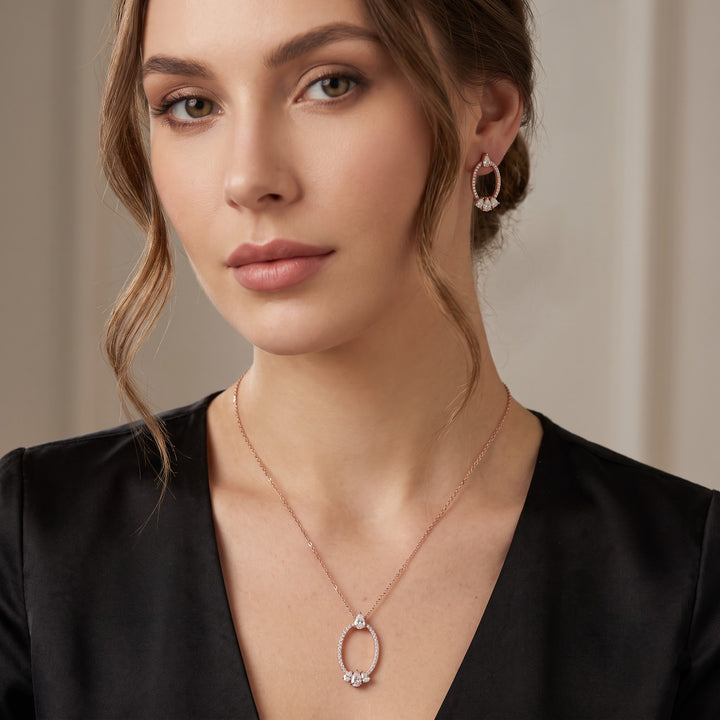 Oval 925 Silver Necklace