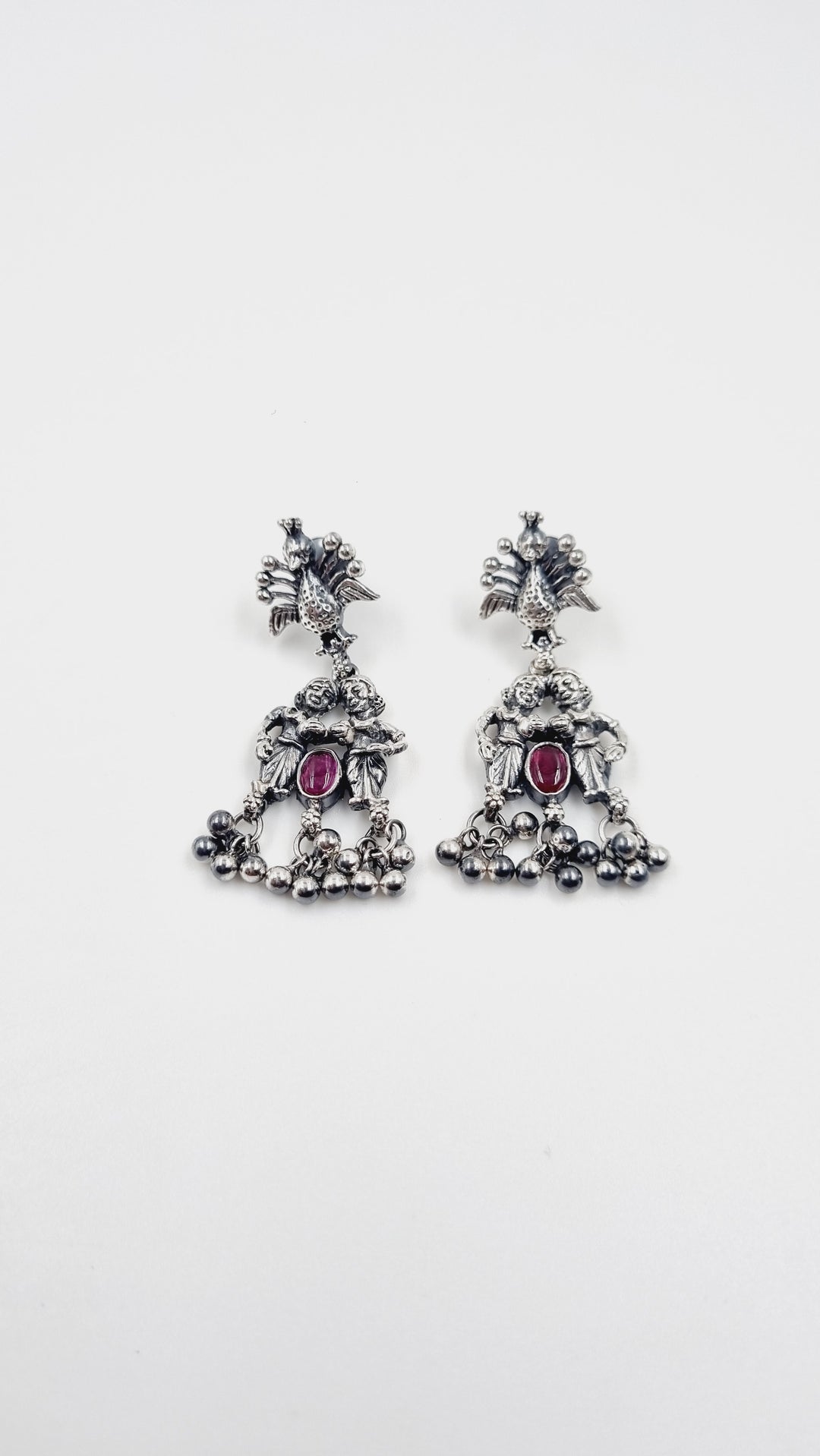 Sterling silver jewelry, Tribal, Daily wear, Festival collection, 925 Silver earrings, Navarathri, Christmas, Gifts