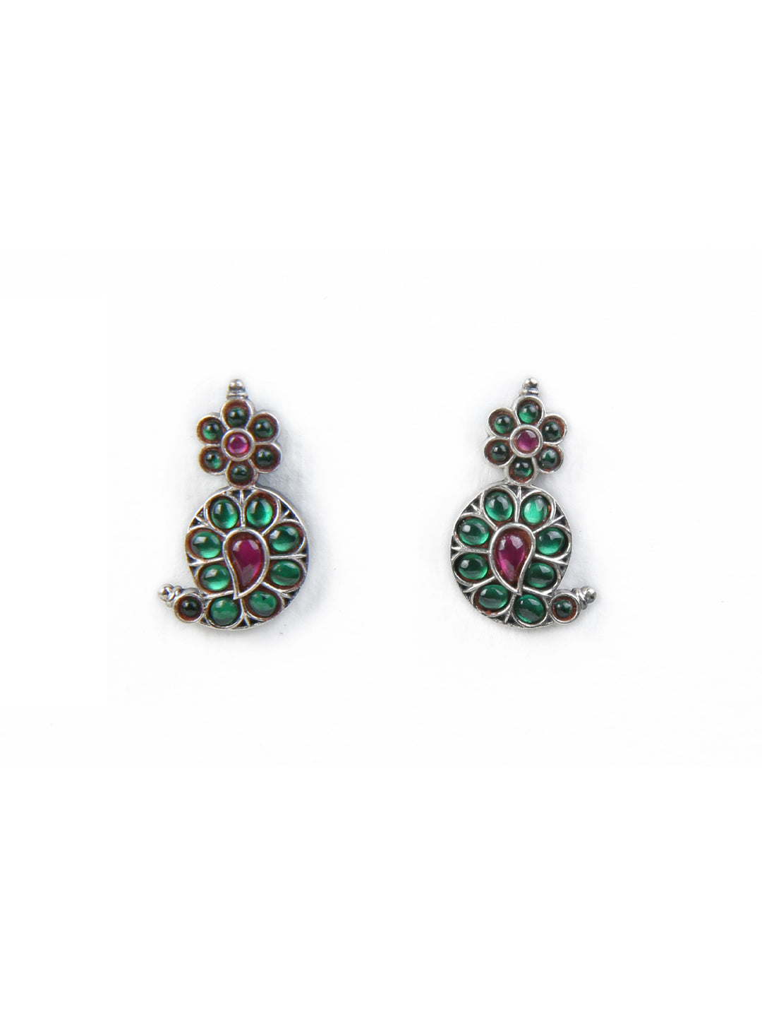 Shriya Stud-925 silver (oxidized)-Earrings