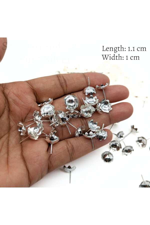 Silver 108 flowers silver finish - silver gift items- Hindu pooja item-return gift for navarathri- gift housewarming