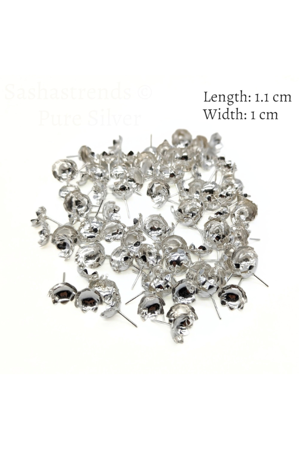 Silver 108 flowers silver finish - silver gift items- Hindu pooja item-return gift for navarathri- gift housewarming