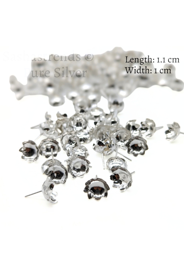 Silver 108 flowers silver finish - silver gift items- Hindu pooja item-return gift for navarathri- gift housewarming
