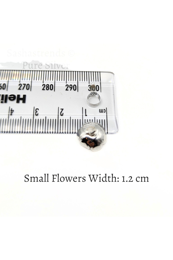 Silver 108 flowers silver finish with stem - silver gift items- Hindu pooja item-return gift for navarathri- gift housewarming
