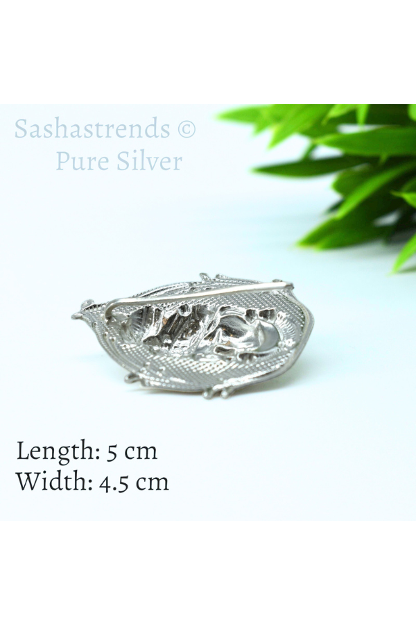 Silver Amman face- Amman face with hook - pure silver gift items-  pooja items for home, return gift for navarathri, wedding & housewarming