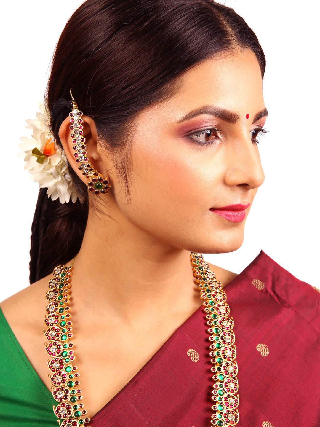 Silver Araku Mattal /Matti-925 silver gold polish-Bharatanayam Dance Jewelry