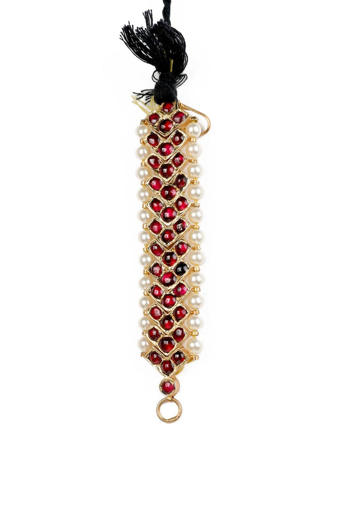 Silver Araku Red kemp Mattal/Matti-925 silver gold polish-Bharatanatyam Dance Jewelry