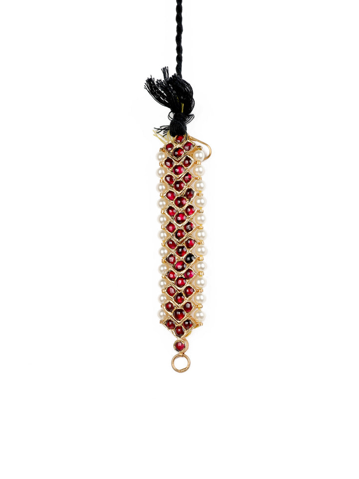 Silver Araku Red kemp Mattal/Matti-925 silver gold polish-Bharatanayam Dance Jewelry