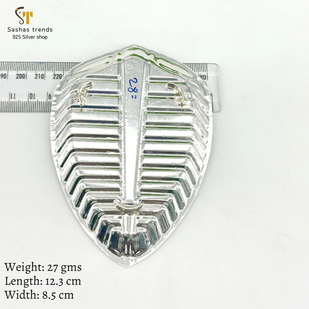 Silver Banana Leaf plate-Silver articles-Return gifts