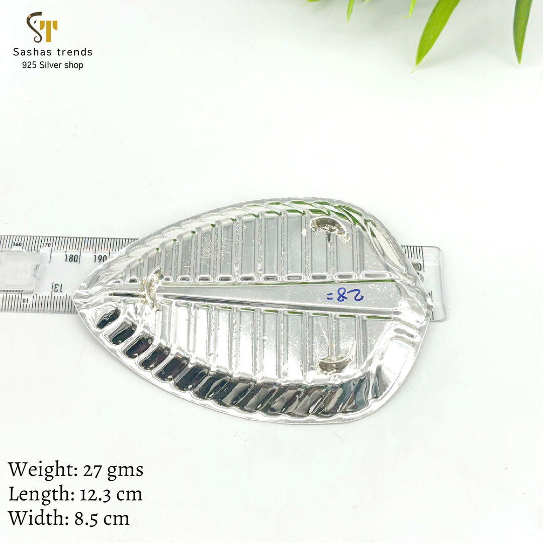 Silver Banana Leaf plate-Silver articles-Return gifts
