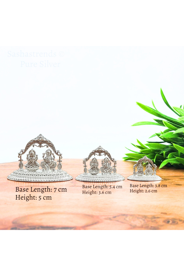 Silver god idol - Lakshmi, Ganesh idol - 925 silver gift items- pooja items for home, return gift for Navaratri & housewarming