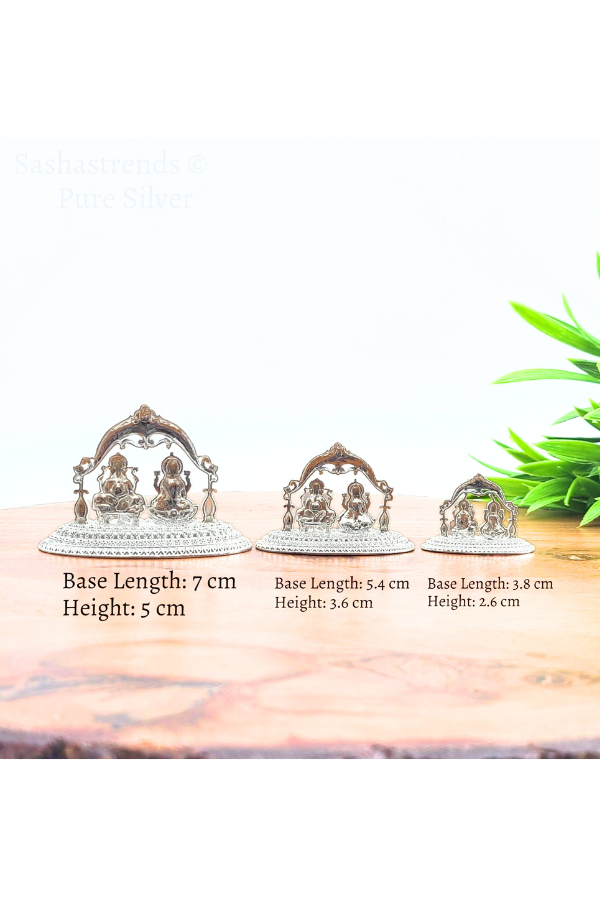 Silver god idol - Lakshmi, Ganesh idol - 925 silver gift items- pooja items for home, return gift for Navaratri & housewarming