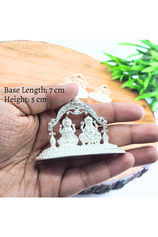 Silver god idol - Lakshmi, Ganesh idol - 925 silver gift items- pooja items for home, return gift for Navaratri & housewarming