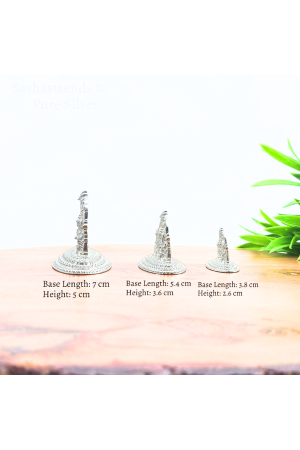 Silver god idol - Lakshmi, Ganesh idol - 925 silver gift items- pooja items for home, return gift for Navaratri & housewarming